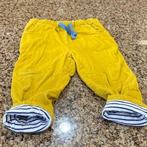 Baby Boden Yellow Sweatpants with Blue Tie